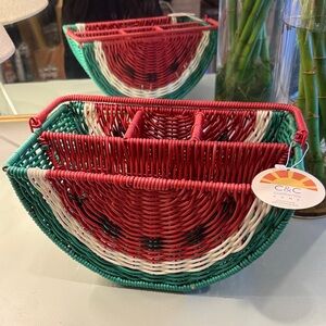 NEW C&C California Watermelon-Themed Wicker Organizer